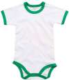 BZ19 BabyBugz Baby Ringer Bodysuit White / Kelly Green colour image